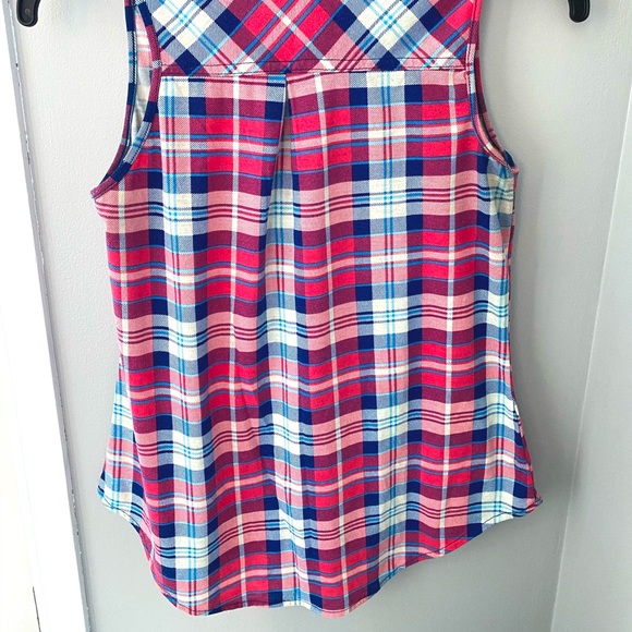 [💙🆓] Ardene • Pink & blue button down sleeveless shirt - Picture 6 of 7